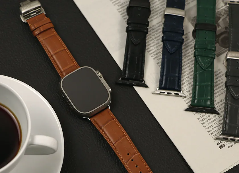 KUROCURRANTからアリゲーターレザーのApple Watchバンド登場