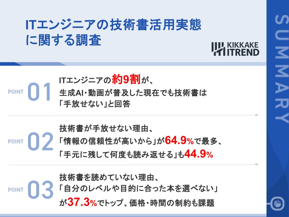 生成AI時代でも技術書は必要?エンジニア約9割が手放せない理由