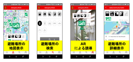 ARで避難先を直感表示!言葉に頼らない防災アプリを共同開発